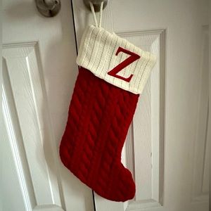 Red Christmas stocking letter Z